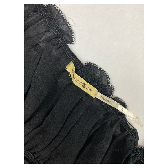 Max Studio Black Silk Ruffled Tank Top - Picture 8 of 8